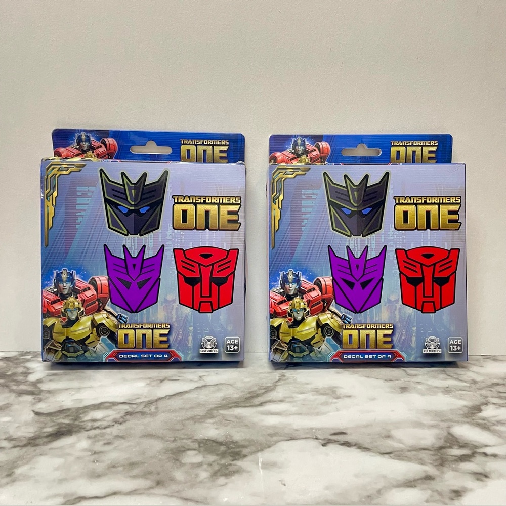 New Transformers One Decal Set Of 4 Culturefly Stickers Lot Of 2